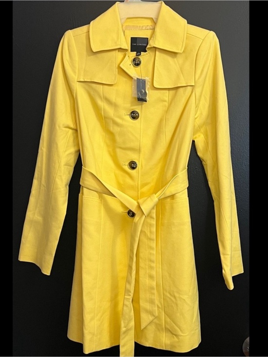 The Limited Jackets & Blazers - The Limited Canary Yellow Belted Trench Coat